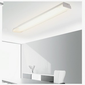 Seven-tommers Rhombus, 4FT LED ombrydning omkring 40W Wrap Light, 4000K Neutral White, 4 FodLED Show Lights for Garage