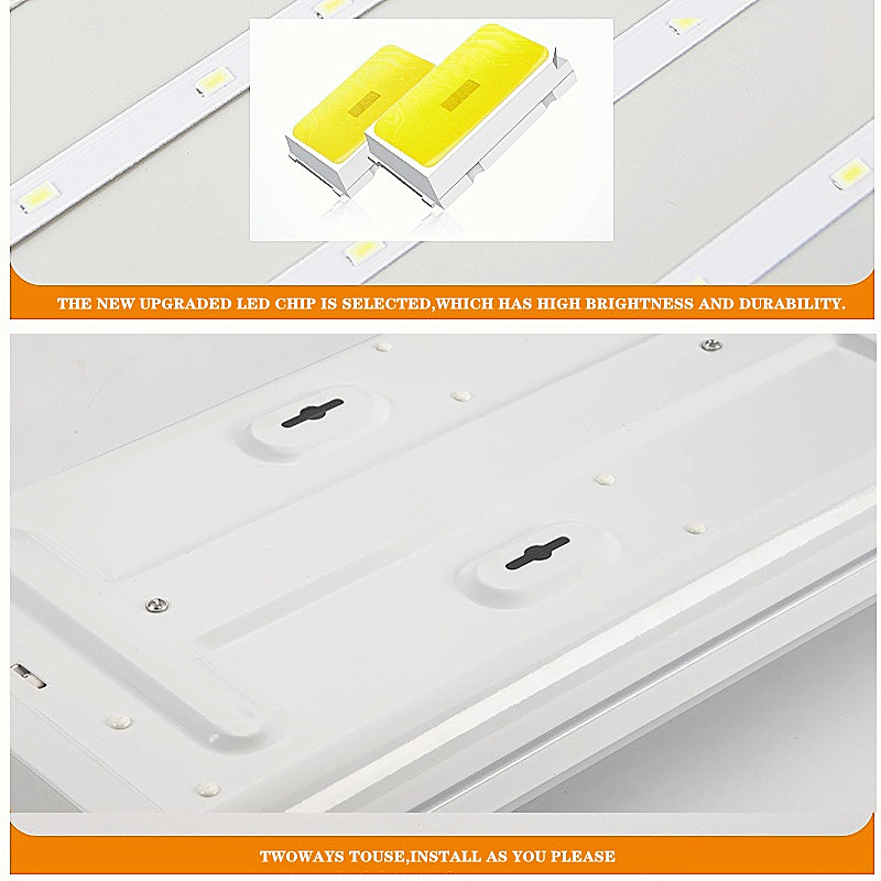 Linkbar LED ombrydning omkring Flushmount Light 4ft, LED Shop light for Garage - 5000K, ETL og Energy Star Certified, LED Linear Indor Lights, LED Ceail Light